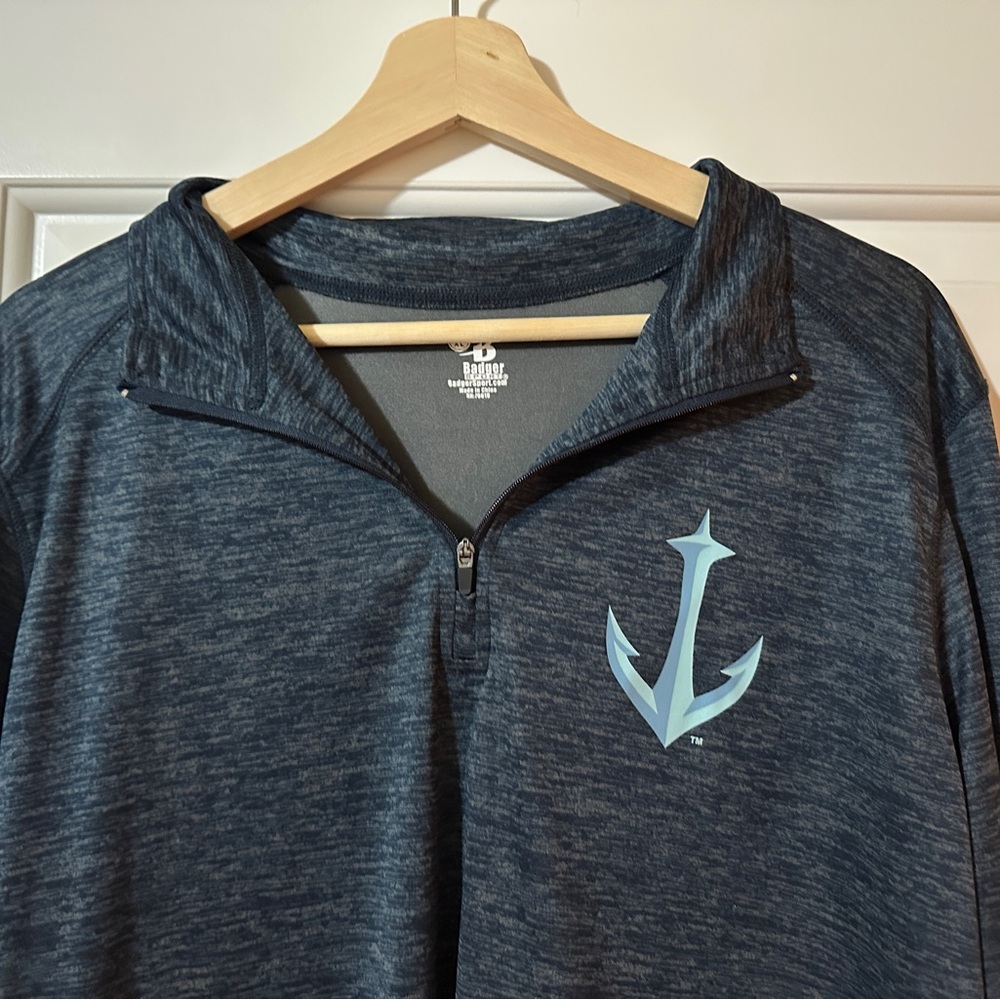 NHL Seattle Kraken Navy Quarter-Zip Pullover - Picture 2 of 6